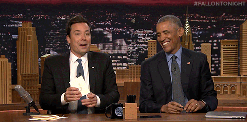 fallontonight:  Jimmy and Obama take some time to write their thank you notes.