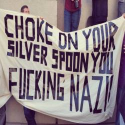 antifainternational:  And the winner for best banner @ a protest against Richard Spencer is…