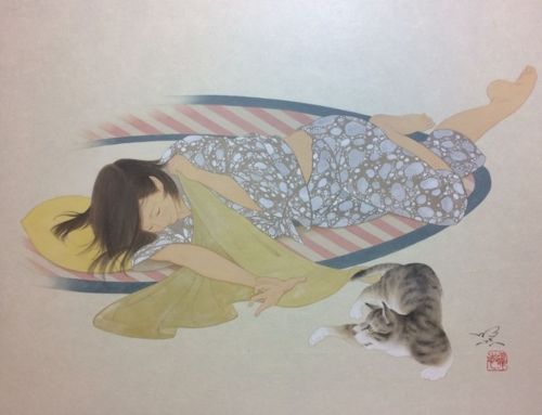 Yoji Kumagai aka 熊谷曜志 aka Kumagai Yoji (Japanese, b. 1982, Aichi Prefecture, Japan) - Two Cats, 2017