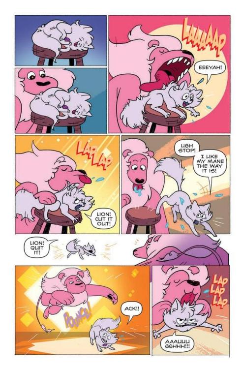 gracekraft:  magecom: Previews are out! I got the amazing opportunity to illustrate for Steven Universe. I was very nervous but I think it turned out great!   It’s a super chill story about Lion and his shenanigans. Written by Grace KraftArt by Meg