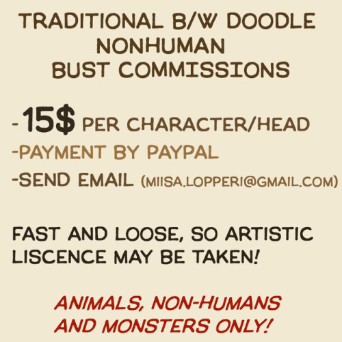 hurtanminttu: Taking a few doodle comms now that my seasonal job ended, this post will be removed af