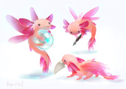 ava-riel:axolotl fae dragon familiar ;-D