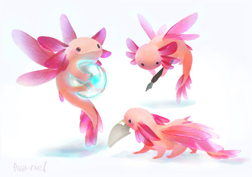 melodyofthevoid:ava-riel:axolotl fae dragon familiar ;-D @lillylunala