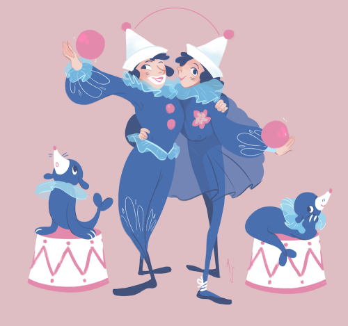 pixel-prim:  Pokemon gijinkas for the recently released Sun and Moon starters! I like the idea going around that they’re circus themed~ Lion tamer Litten, pierrot Popplio, and ringmaster Rowlet :> 