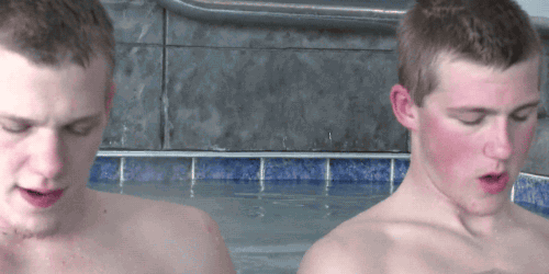 the-ejaculatorium:  As part of their summer jobs as lifeguards at the swim club,