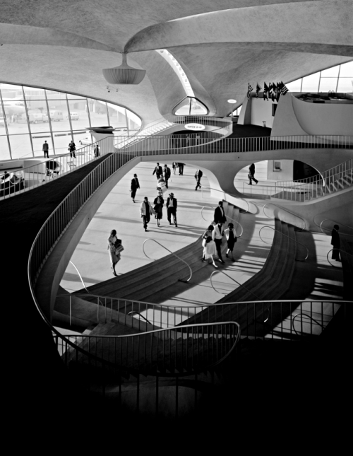 historicaltimes: TWA Terminal at Idlewild  Airport by Eero Saarinen, New York, N.Y., 1962 by Ezra Stoller.