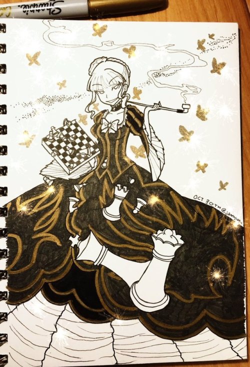 jamyuyu: It’s the witch, btch Inktober2016 with best version of best girl, Beatrice from Umine
