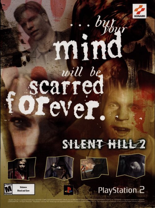 horror-n-m3tal:Silent Hill: Magazine Ads. 1999,2001,2003,2004.    