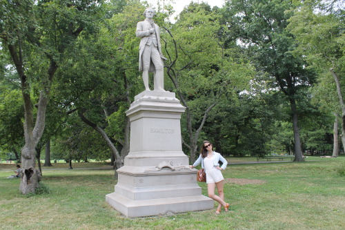 Me and my boi, Hamilton, j chillin in Central Park.August 10, 2015