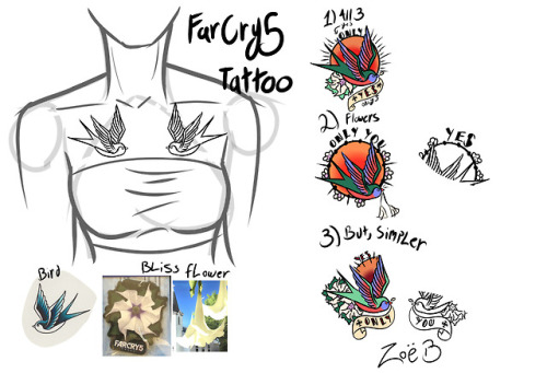 Designing myself some Far Cry 5 tattoos.