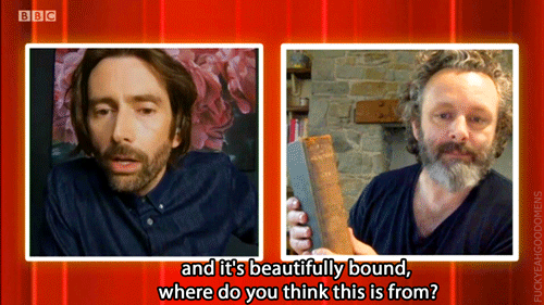 Michael Sheen And David Tennant On The One Show Playing A Guessing Game About Objects They Got From Sets.