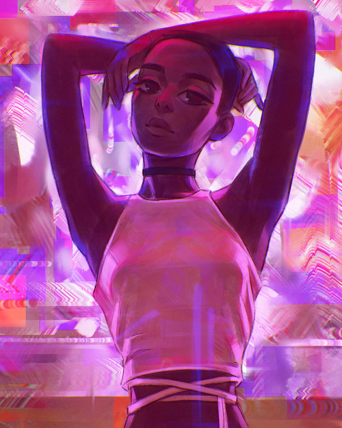 More experimentation with painting abstract backgrounds~ :3  Also new YouTube video about &