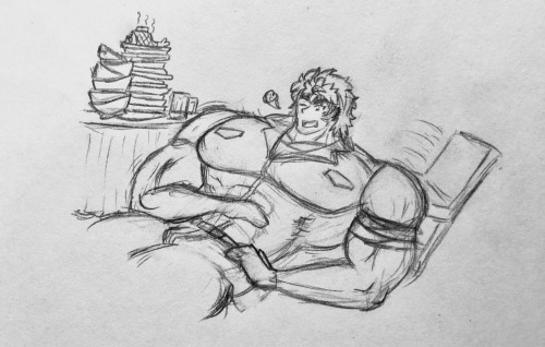 Sketchy Inktober 2020# 20) Ate Too Much With The Eponymous Toriko From Toriko