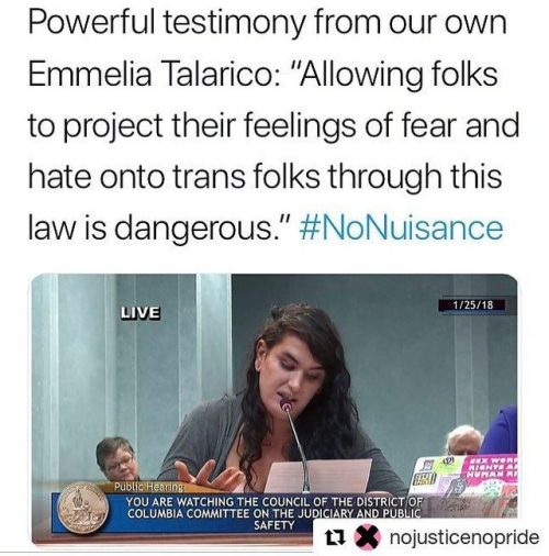 #Repost @nojusticenopride (@get_repost)・・・Trans folks are not going to go away. DC has the highest r