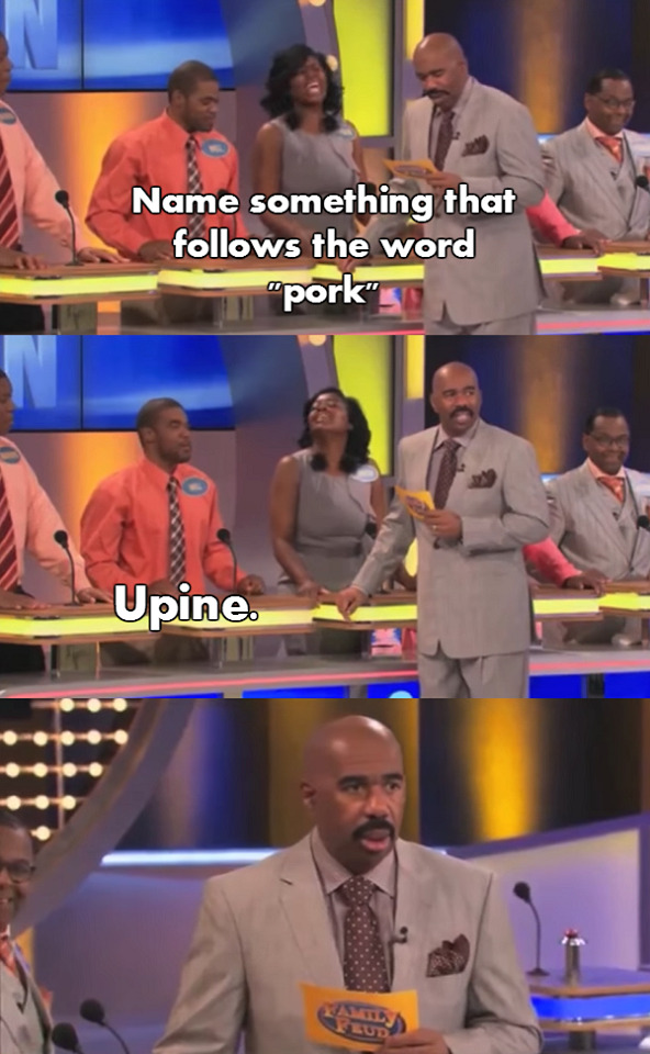 bearer-of-bad-decisions: family feud is a national treasure  yellow orange had my