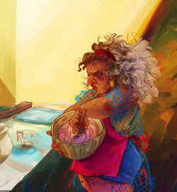 transjiimhawkins:taako making those candlenights macarons… insp by good little fic here., also the fact that he made macarons for everybody in the first place. shit man