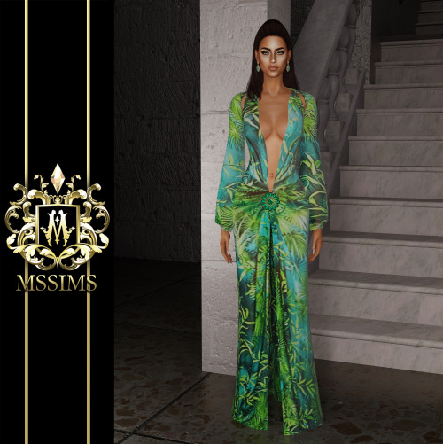 JUNGLE JLO DRESS X VERSACE MEGA COLLABORATION FOR THE SIMS 4ACCESS TO EXCLUSIVE CC ON MSSIMS4 PATREO