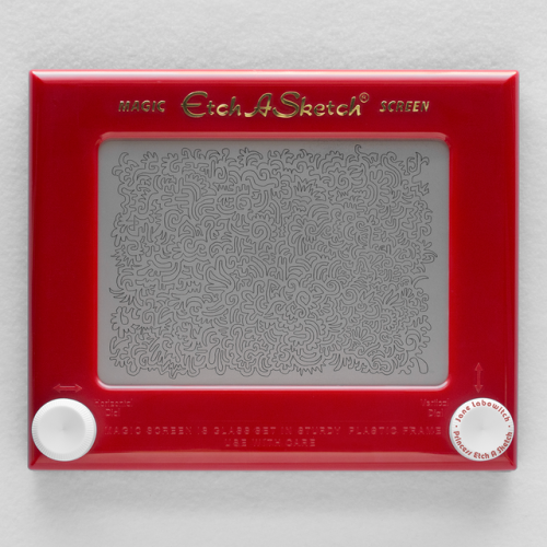 Here&rsquo;s my most recent Etch A Doodle. Can you find the beginning and end of the line?