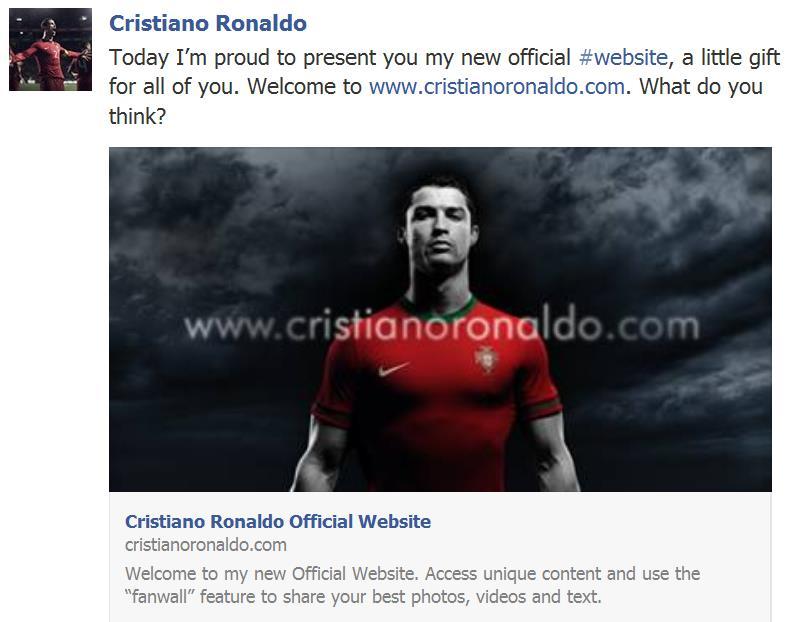 Cristiano Ronaldo, Official Website