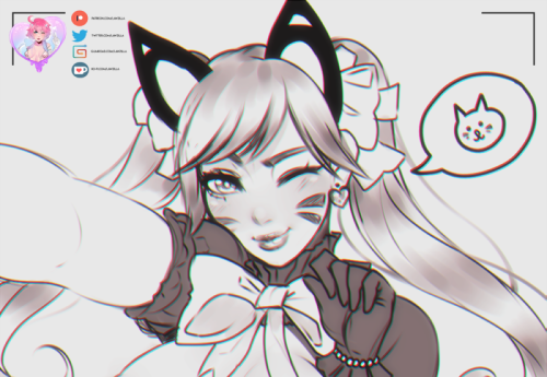   black cat http://D.va for Pantless Full version in TwitterKo-fi sketch comms at https://ko-fi.com/lawzilla 