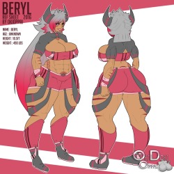 oki-doki-oppai:  A ref sheet for my oc babe Beryl =v=  Full resolution file available on Patreon! : www.patreon.com/okioppai and many other rewards!!!!  