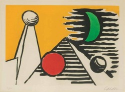 zzzze:Alexander Calder ASPECT LUNAIRE, 1961 Color aquatint Dimensions; 13 ¼ x 18 5/8 inches; 337 x 473 mm