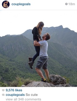 anationalphenomenon:  couple goals: throw your fucking girlfriend off a cliff