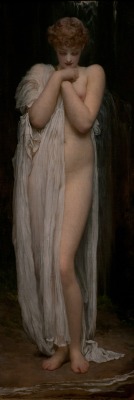 pre-raphaelisme:  Crenaia, the nymph of the Dargle by Frederic Lord Leighton, 1880.