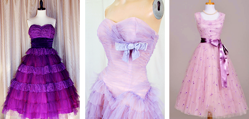 vintagegal:1950s Prom and Party Dresses: Purple