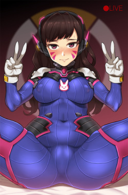 nijigenlewd:  D.Va by artist NT00 (@ku34567, patreon)