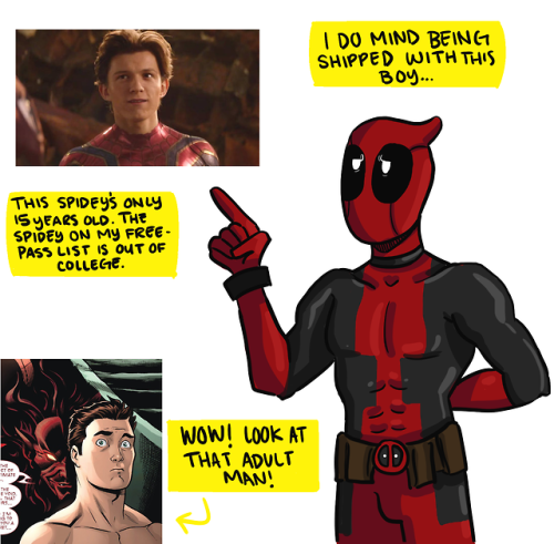 elder-moss:PSA: don’t ship Tom Holland’s Spiderman with Deadpool…