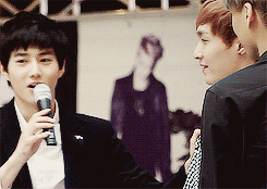  suho: i’m really thankful because he often heals us like a healing unicorn.  