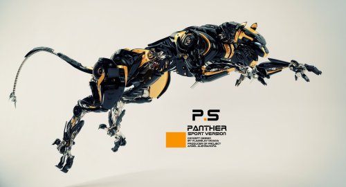 cyberclays:  Futuristic Panther - by Vladislav Ociacia 