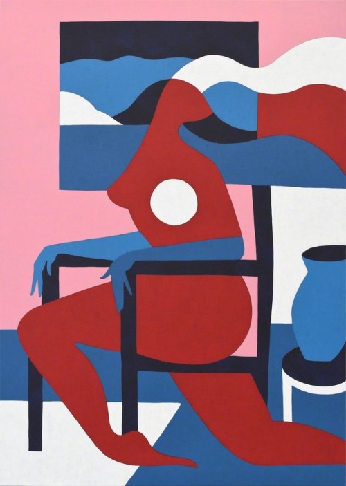 Parra, Moving Chair, acrylic on canvas, 2017, Joshua Liner Gallery