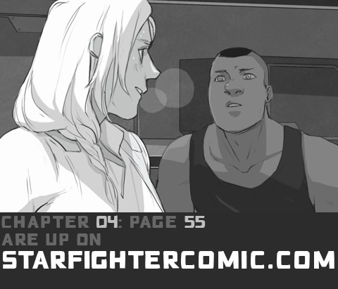 Up on the site!The Starfighter shop: prints, books, and other goodies! ✧ Starfighter: Eclipse ✧   A visual novel game based on Starfighter is now available!