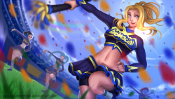 dotswap:  I’ve had this in mind for a loooong time, I’m seriously wondering why riot has not done this yet.. CHEERLEADER LUX !!  