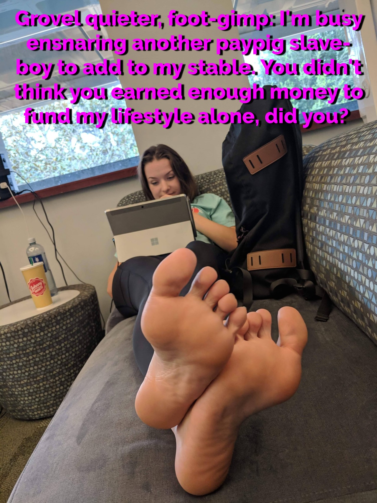 Femdom foot worship captions