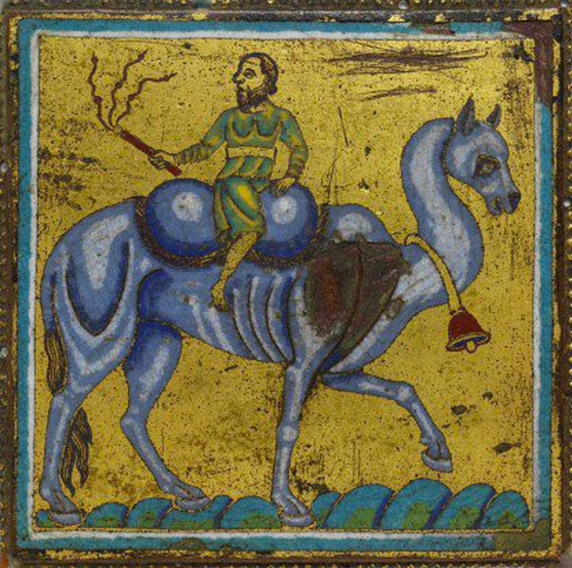 magictransistor: The Rolls Plaques. Alexander in Chariot, Man Riding Camel, Samson