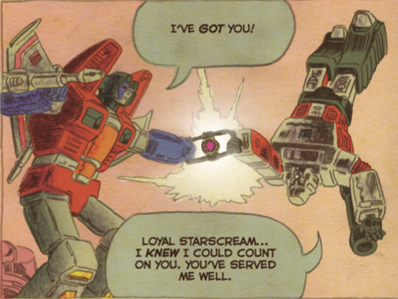 thelastgherkin: Iconic Starscream, from Transformers vs G.I. Joe #13.