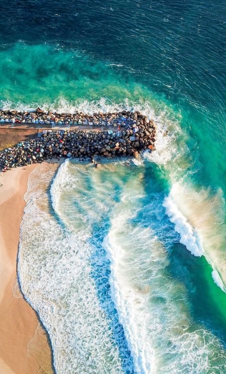 1280x2120 Beach, aerial view, clean, rocks wallpaper @wallpapersmug : bit.ly/2EBfd6v - http:/