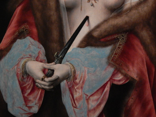 gorettmisstag: Joos van Cleeve - The suicide of Lucretia, detail, 1520-1525