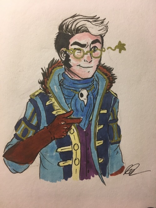 critrolesketch:I…I got pens. I may not have the proper colors, but I’m down to improvis