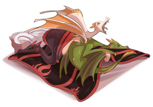 bydragonfireandblood: sketchesplz:Drogon, Rhaegal and Viserion are sleeping with their mother.Just