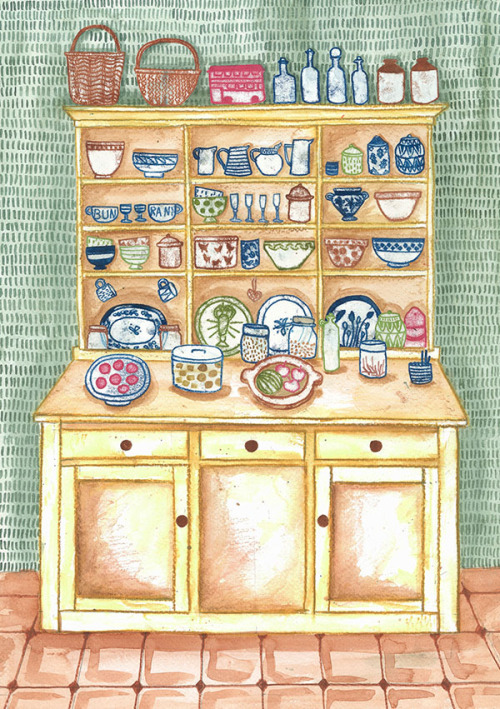 An illustration of my Granny&rsquo;s dresser which I made as part of my most recent self promoti