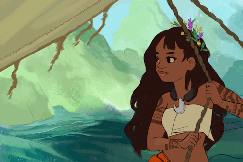 Hahaha, last Moana post for a while, I promise!~  Check out a speedpainting of my unofficial Moana c