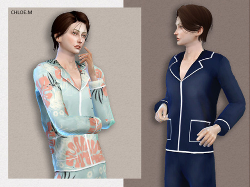 chloem-sims4: Pajama For Male Created for: The Sims 4 Nine colorsHope you like my creations!Downloa