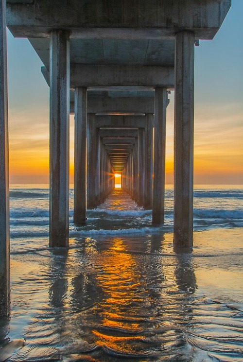 sundxwn:Scripps Pier “Henge” - San Diego, California by Michael Lauffenburger