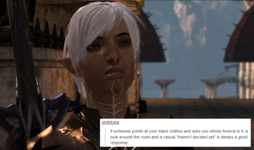 bubonickitten: Dragon Age II + text posts — Fenris I’ll stop making these when they stop