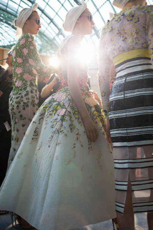 girlannachronism:  Giambattista Valli fall 2014 couture backstage photographed by Schohaja