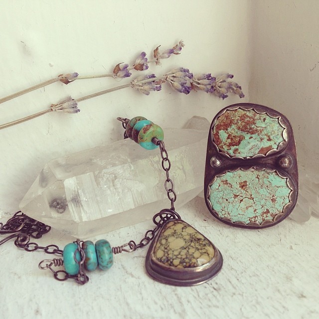 These two pieces are heading to new homes today, along with a few others. (at Soliloquy Jewelry Studio)